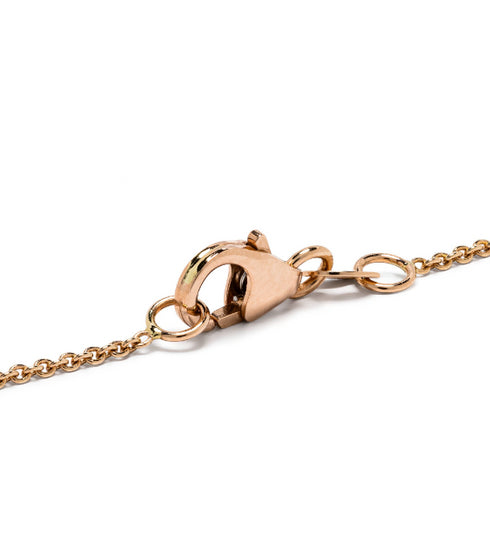 18kt rose gold Promesse onyx necklace